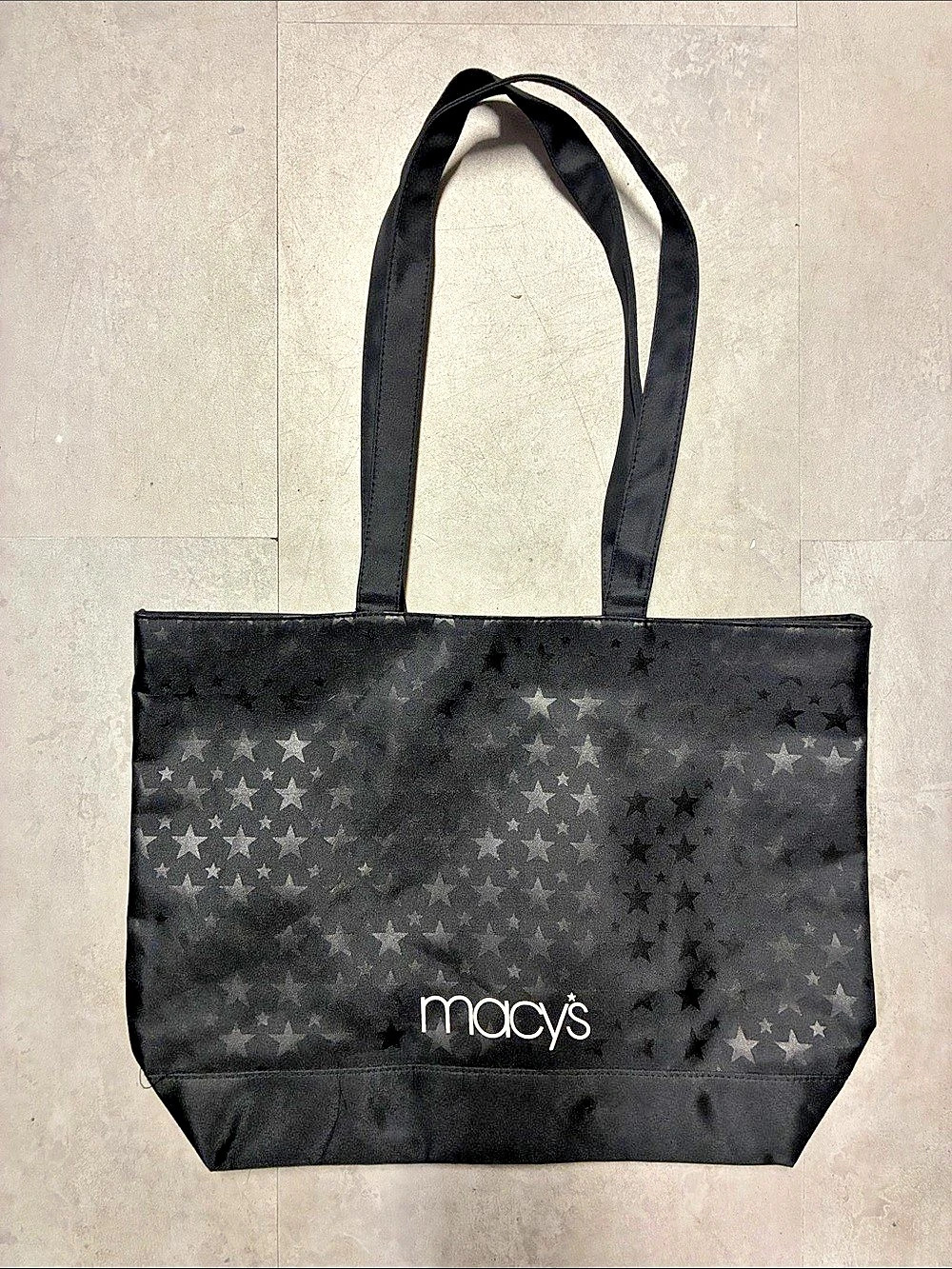 Macy's Black Star Print Promotional Tote Bag